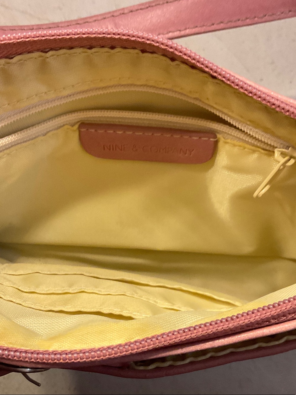 Nine & Co. Dusty Rose Shoulder Bag with Buckle Detail - Picture 4 of 5